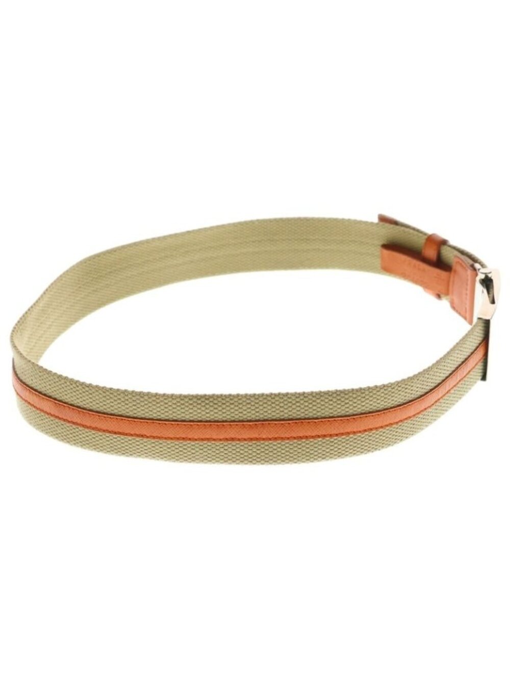 Prada Gacha Belt Silver Beige Orange View 3